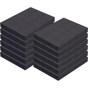 6 Pcs Pre-cubed Pick Apart Foam Sheets Pre-cut Polyethylene Foam Inserts Black Packing Padding for Tool Box, Camera, Crafts and Storage Case (16 x 12 x 2 Inch) in Kuwait