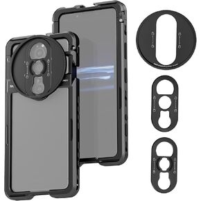NEEWER Xperia PRO-I Cage، حامل مثبت للهاتف سريع الإصدار لكاميرا الفيديو لتسجيل التصوير، محول مرشح 67 مم، لوحة خلفية للعدسة 17 مم، لوحة خلفية على شكل حرف T متوافقة مع Moment Sony، PA086 in Kuwait