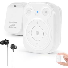 مشغل MP3 بمشبك 64 جيجابايت مع بلوتوث 5.3: مشغل موسيقى صغير ببطارية 15 ساعة، سماعات أذن متضمنة، تخزين أكثر من 1000 أغنية، لا حاجة للهاتف، مشغلات MP3 المحمولة للأطفال، الرياضة، القراءة، التعلم، الاجتماعات in Kuwait