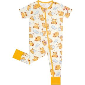 GUISBY Baby Footless Romper, Short Sleeve Zipper Pajamas for Baby Boys & Baby Girls Newborn-2T in Kuwait