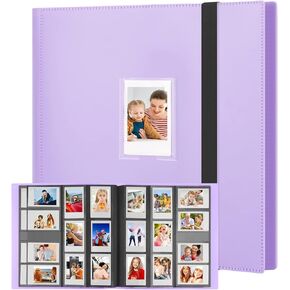 ألبوم صور 112 جيبًا لكاميرا Fujifilm Instax Mini، ألبوم صغير لأفلام Polaroid 2x3، غطاء جلدي، ألبوم صور 2x3 لكاميرا Instax Mini 12 11 9 40 90 8 7 Evo LiPlay الفورية (أزرق) in Kuwait