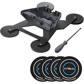 Starlink Gen 3 Mount Mobility, Magnetic with 440lbs Heavy Duty Magnet Suction Bases, 4PCS Starlink Mini/Gen 3 Magnetic Mount Plates, Adhesive Metal Plate Magnetic Pads for Satellite Magnetic Mount in Saudi Arabia
