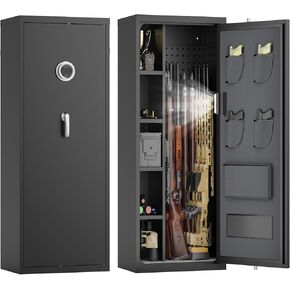 18-20 Large Long Gun Safe for Home Rifles and Pistols, Gun Cabinets with Dual Storage Space and Adjustable Gun Racks,Rifle Safes for Home with Independent in Saudi Arabia