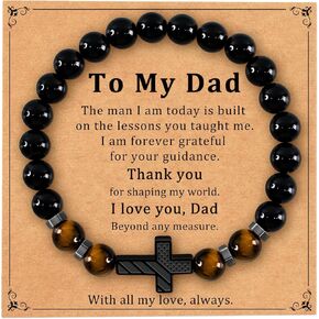 Cross Bracelet Gifts for Teen Boys, Religious Christian Jewelry Adjustable Beads Bracelet Easter Christian Baptism Birthday Valentine's Gifts for Son Grandson Nephew Teenage Boys in Saudi Arabia