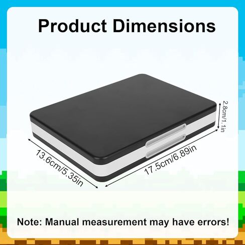 حافظة بطاقات ألعاب مكونة من 48 فتحة متوافقة مع Switch NEW 3DS XL/NEW 3DS / DSi XL/DSi LL/DS Lite، هيكل صلب مع بطانة من السيليكون وإغلاق مغناطيسي وحامل خرطوشة ألعاب وملحقات منظم للتخزين in Saudi Arabia