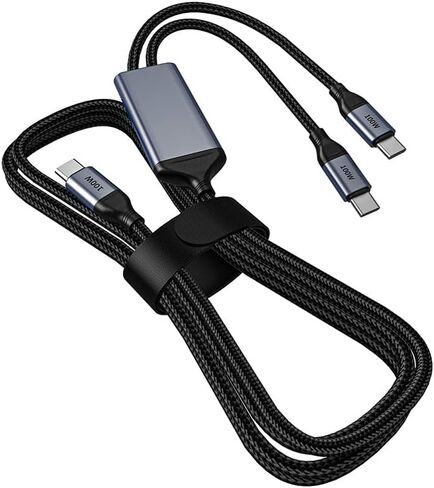 OMNIHIL Wall Charger+3.2FT USB-C Splitter Cable Compatible with HiFi Walker H2 MP3 Player in Saudi Arabia