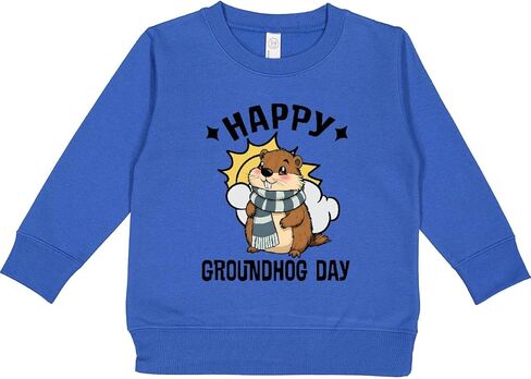 inktastic 2026 Happy Groundhog Day Toddler Sweatshirt in Kuwait