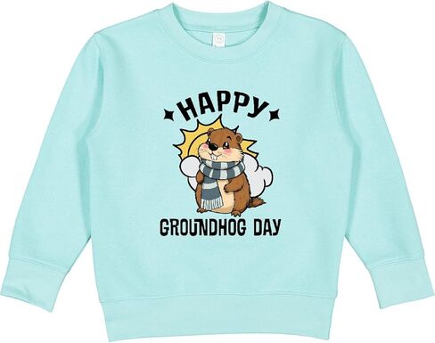 inktastic 2026 Happy Groundhog Day Toddler Sweatshirt in Kuwait