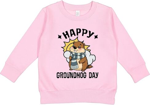 inktastic 2026 Happy Groundhog Day Toddler Sweatshirt in Kuwait