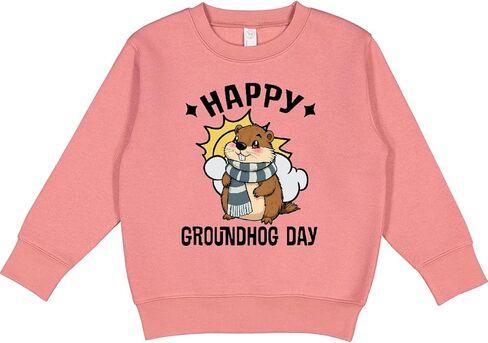 inktastic 2026 Happy Groundhog Day Toddler Sweatshirt in Kuwait