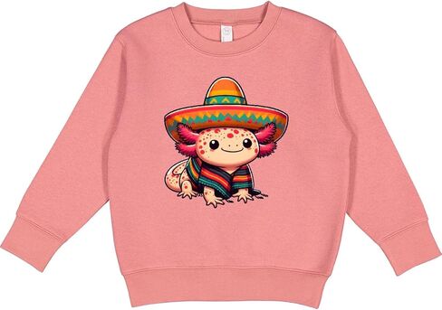 قميص من النوع الثقيل Axolotl Sombrero Poncho Cinco De Mayo للأطفال الصغار من Inktastic in Kuwait