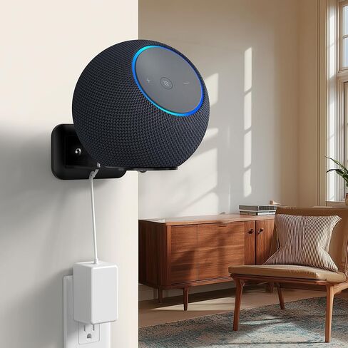 حامل جداري لمكبر صوت قابل للتعديل من HomeMount لمكبرات صوت Sonos Era 100 وEra 300، حامل استوديو صدى عالي التحمل مع إدارة الكابلات، حامل جداري لمكبر صوت صوت محيطي ثابت وآمن، زوج واحد، أسود in Kuwait