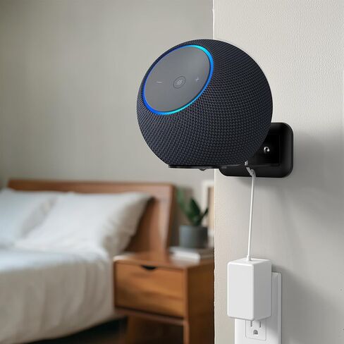 حامل جداري لمكبر صوت قابل للتعديل من HomeMount لمكبرات صوت Sonos Era 100 وEra 300، حامل استوديو صدى عالي التحمل مع إدارة الكابلات، حامل جداري لمكبر صوت صوت محيطي ثابت وآمن، زوج واحد، أسود in Kuwait