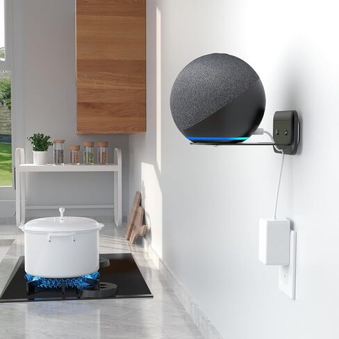 حامل جداري لمكبر صوت قابل للتعديل من HomeMount لمكبرات صوت Sonos Era 100 وEra 300، حامل استوديو صدى عالي التحمل مع إدارة الكابلات، حامل جداري لمكبر صوت صوت محيطي ثابت وآمن، زوج واحد، أسود in Kuwait