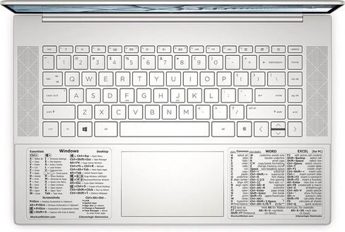 SYNERLOGIC Windows + Word/Excel (لنظام Windows) دليل مرجعي سريع ملصقات اختصار لوحة المفاتيح، فينيل بدون بقايا (أسود/صغير/كومبو) in Kuwait