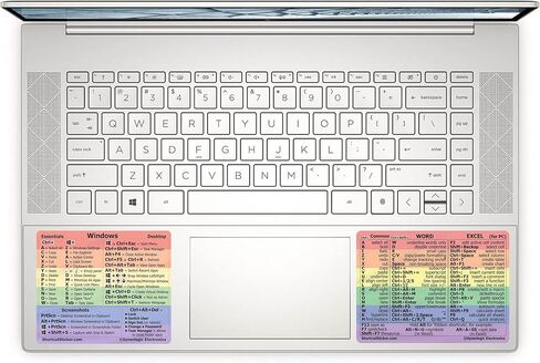 SYNERLOGIC Windows + Word/Excel (لنظام Windows) دليل مرجعي سريع ملصقات اختصار لوحة المفاتيح، فينيل بدون بقايا (أسود/صغير/كومبو) in Kuwait