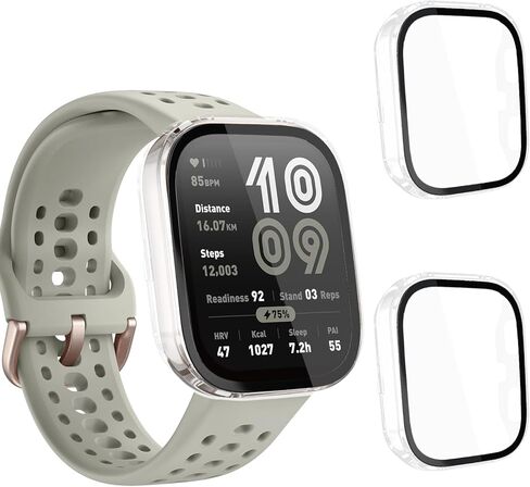 Liuyuxi 2-Pack Hard PC Protective Case with Screen Protector for Amzfit Bip 6, Scratch-Resistant Full Coverage Case For Amzfit Bip 6 Smartwatch. in Saudi Arabia