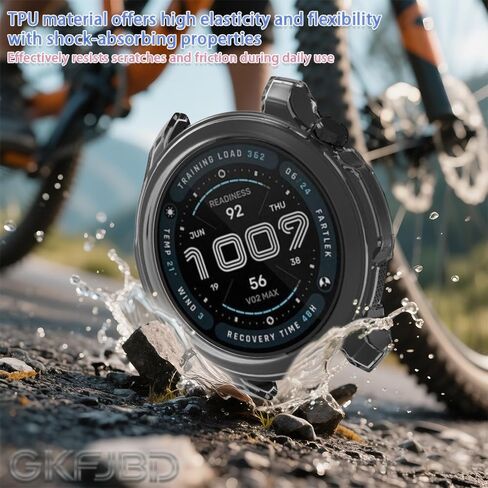 متوافق مع مجموعة واقي الشاشة والحافظة Amazfit Balance 2، طبقة واقية من الزجاج المقوى عالي الدقة مضاد للخدش وغطاء إطار ناعم من مادة TPU (عبوة من 3+2) in Kuwait