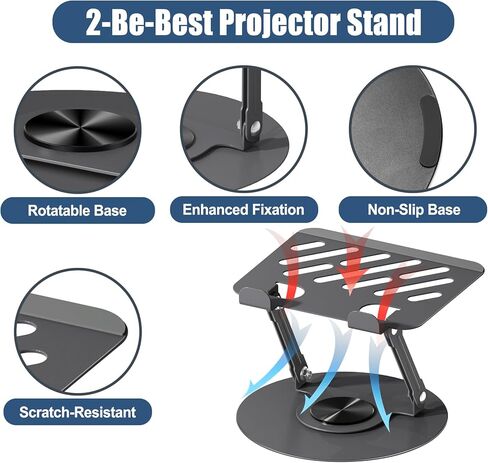 حامل جهاز عرض منضدي عالمي 2-Be-Best، حامل جهاز عرض قابل للتعديل وقابل للطي، حوامل أجهزة عرض محمولة، تقف لأجهزة العرض الصغيرة والمتوسطة الثقيلة المتوافقة مع Aurzen Epson in Kuwait