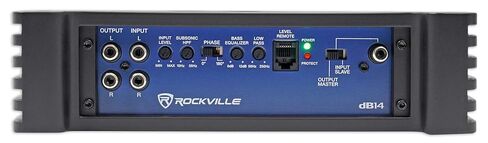 حزمة Rockville dB14: 4000 واط الذروة / 1000 واط RMS Mono 2 أوم مضخم صوت السيارة، RWK4CU 4 AWG 100 بالمائة طقم أسلاك تركيب أمبير نحاسي OFC لمضخم صوت السيارة وأنظمة الاستريو، عنصرين in Saudi Arabia