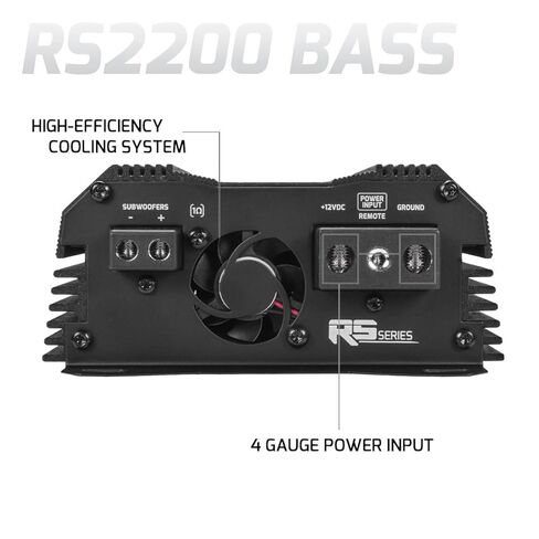 PRV Audio 2200 Watts Monoblock Class D Subwoofer Amplifier RS2200 BASS 1 Ohm – 12 Volts Car Amp, Built-in Crossover, Bass Boost, Smart Fans with Remote Sub Level Control Bass Knob Included in Saudi Arabia