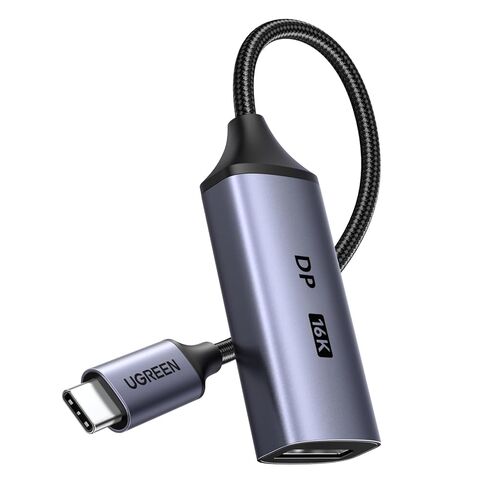 UGREEN 16K@60Hz USB C to DisplayPort 2.1 Adapter 8K@120Hz 48-bit Color Depth 80Gbps Thunderbolt 5/4 to Display Port Compatible with iPhone 17 ProMax, MacBook Pro/Air/Mini, iPad, Galaxy, Steam Deck in Saudi Arabia