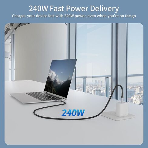 usbc to usbc Data Cable 3.3FT Compatible with Thunderbolt 4/3,Type c to Type c,USBC 3.2 Monitor Cable Support 20Gbps 240W PD Fast Charging Cord, 4K@120Hz for eGPU, Monitor,ssd in Saudi Arabia