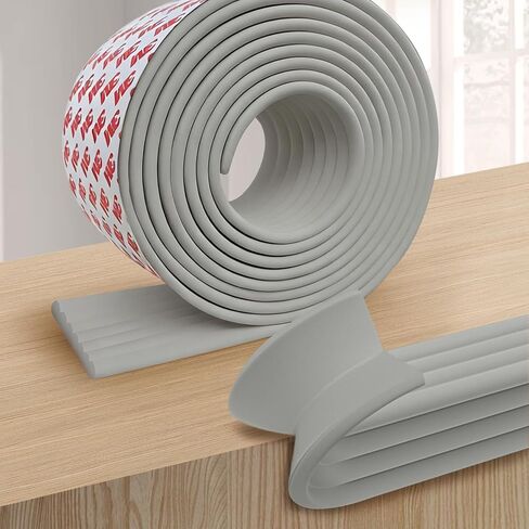 Edge and Corner Guards with Strong Adhesive Extra Thick Baby Proofing Furniture Protector for Table Desk Bed Cabinets Child Safety for Home and Nursery (Black, 6.56 Feet) in Saudi Arabia