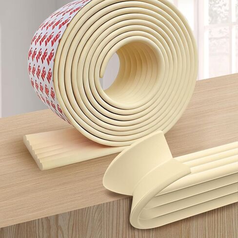 Edge and Corner Guards with Strong Adhesive Extra Thick Baby Proofing Furniture Protector for Table Desk Bed Cabinets Child Safety for Home and Nursery (Black, 6.56 Feet) in Saudi Arabia