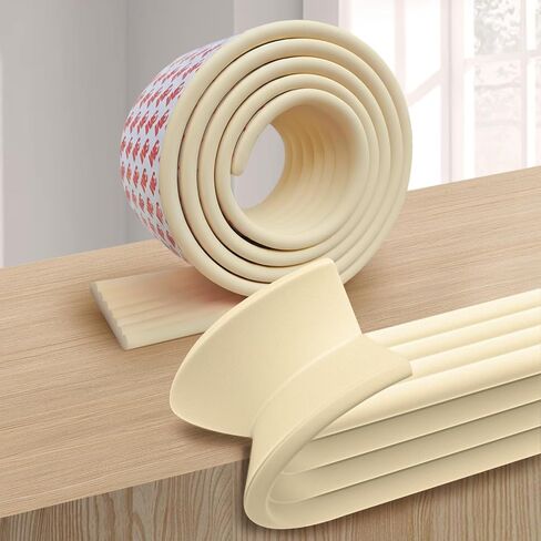 Edge and Corner Guards with Strong Adhesive Extra Thick Baby Proofing Furniture Protector for Table Desk Bed Cabinets Child Safety for Home and Nursery (Black, 6.56 Feet) in Saudi Arabia