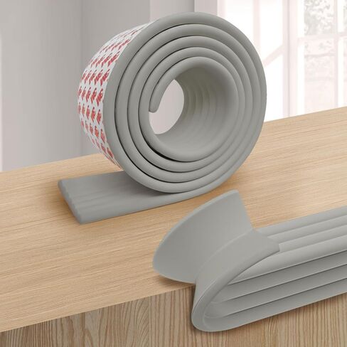 Edge and Corner Guards with Strong Adhesive Extra Thick Baby Proofing Furniture Protector for Table Desk Bed Cabinets Child Safety for Home and Nursery (Black, 6.56 Feet) in Saudi Arabia
