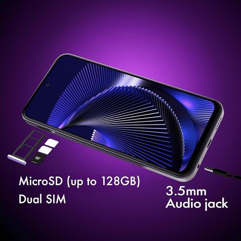 الهاتف الخلوي NUU N30 غير مقفل لـ T-Mobile، Mint، Metro، Qlink، Tello 6GB/128GB، هاتف المراهقين، ثنائي شريحة الاتصال 4G، ثماني النواة 6.7 بوصة 90 هرتز HD+، أي تطبيق أبوي، هواتف Android غير مقفلة، أرجواني، ضمان أمريكي لمدة عام in Kuwait