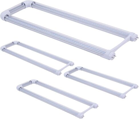 40 حزمة T8 U Bend Led Tube Light، U على شكل Led Tube Light 2FT x 2FT 24W مع قاعدة G13 ثنائية الدبوس، ضوء نهاري أبيض مفرد ومزدوج الطرف 6500k مع غطاء شفاف (غطاء شفاف، 40 حزمة) in Kuwait