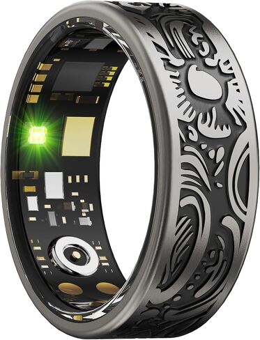 حلقة ذكية للرجال، حلقة ذكية للنساء، مراقب معدل ضربات القلب، متتبع النوم، حلقة صحية، متتبع اللياقة البدنية، التحكم بالإيماءات، نظام تحديد المواقع العالمي (GPS)، عداد الخطى، السعرات الحرارية، عداد الخطوات IP68، مقاوم للماء، متوافق مع هواتف iOS Android in Kuwait