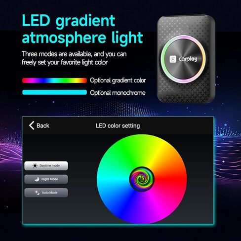 صندوق سحري لمحول CarPlay اللاسلكي، دفق Netflix YouTube TikTok HDMI مخرج ثنائي النطاق واي فاي 4K دعم فيديو متوافق مع OEM السلكي CarPlay وAndroid Auto (ذاكرة وصول عشوائي سعتها 4 جيجابايت + ذاكرة تخزين داخلية 32 جيجابايت) in Kuwait