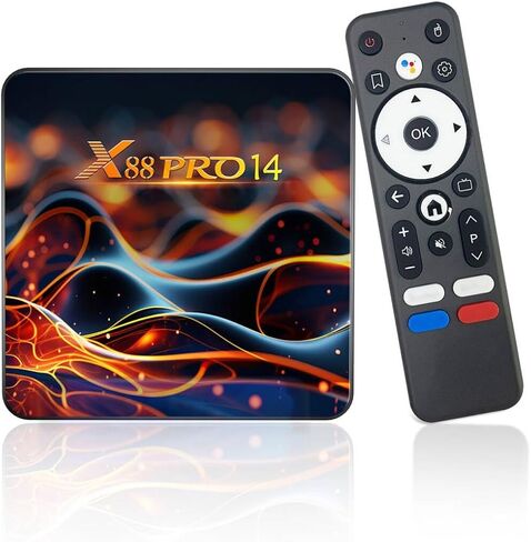 Android Box 14.0، 2GB RAM 16GB ROM رباعي النواة 64 بت RK3518 Cortex-A53، 10/100M Ethernet، 8K يدعم 2.4G/5.0 جيجا هرتز Dual WiFi BT 5.0 USB 2.0 3.0 in Kuwait