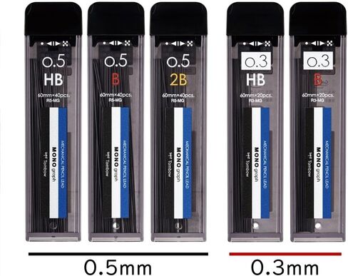 Tombow R5-MGHB72-5P Sharp Lead MONO Monograph MG 0.5mm HB Gray in Saudi Arabia