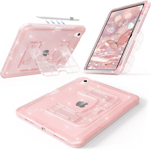 حافظة CCMAO لجهاز iPad A16 الجيل الحادي عشر (2025) 11 بوصة / الجيل العاشر (2022) 10.9 بوصة، مع مسند أكبر وحامل أقلام رصاص، حافظة حماية متينة شديدة التحمل مضادة للصدمات، أرجواني in Kuwait