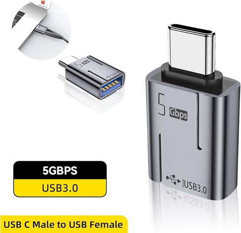 AreMe USB C Adapter (6 Pack), USB Male to USB C Female Adapter, Type C to USB 3.0 Converter Connector in Saudi Arabia