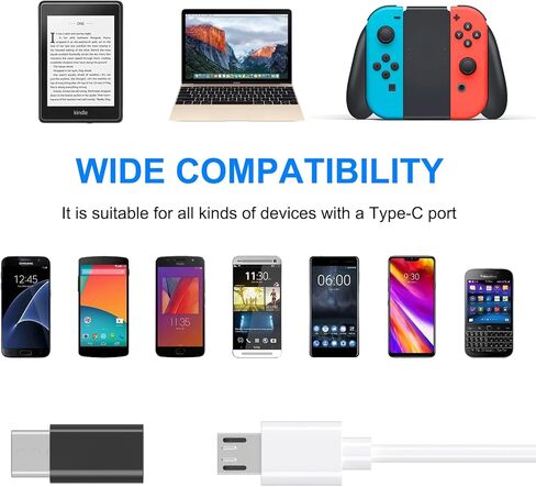 محول Micro USB إلى USB C (4 حزم)، محول Micro USB أنثى إلى USB-C ذكر OTG متوافق مع هواتف Samsung Galaxy S10 S9 S8 وLG وMoto والهواتف من النوع C والأجهزة اللوحية in Kuwait