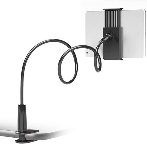 29in Gooseneck Phone Holder Long Flexible Lazy Arm Clip Tablet Holder for Bed 360 Degree Spiral Base Lazy Tablet Stand Pad Floor Stand Arm Gooseneck Phone Holders for Desk Cell Phone Pad Essentials in Saudi Arabia