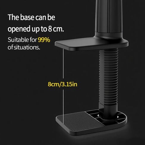 29in Gooseneck Phone Holder Long Flexible Lazy Arm Clip Tablet Holder for Bed 360 Degree Spiral Base Lazy Tablet Stand Pad Floor Stand Arm Gooseneck Phone Holders for Desk Cell Phone Pad Essentials in Saudi Arabia