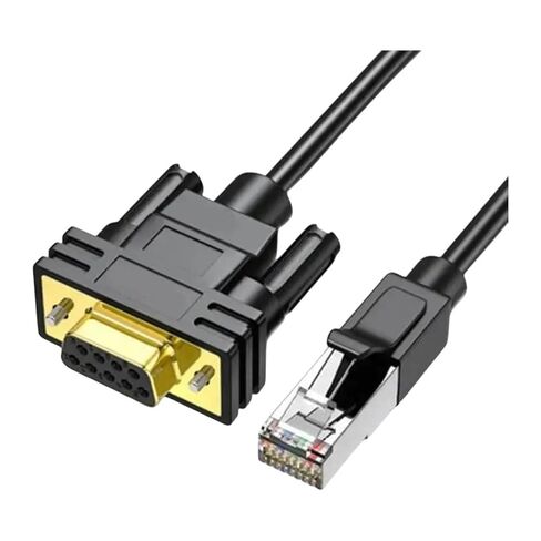 كابل وحدة تحكم ذكر RJ45 إلى RS232 بطول 4.92 قدم مقاوم للتداخلات لكابل وحدة تحكم Cat5 Ethernet LAN جديد 2026 عالي لمكونات إلكترونية موثوقة ودقة وأداء مستقر in Kuwait