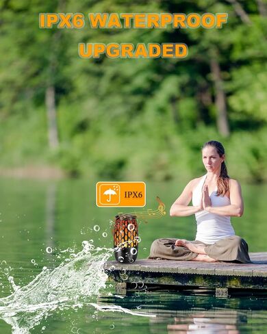 مكبرات صوت بلوتوث خارجية مطورة مقاومة للماء، صوت محيطي عالي الدقة 10 وات، مزامنة تلقائية متعددة تصل إلى 100 مكبر صوت، هدايا أدوات رائعة للرجال، مكبر صوت خارجي مع ضوء لحفلة الفناء (عبوتان) in Kuwait