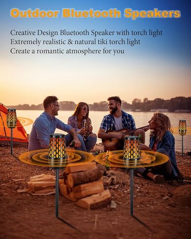 مكبرات صوت بلوتوث خارجية مطورة مقاومة للماء، صوت محيطي عالي الدقة 10 وات، مزامنة تلقائية متعددة تصل إلى 100 مكبر صوت، هدايا أدوات رائعة للرجال، مكبر صوت خارجي مع ضوء لحفلة الفناء (عبوتان) in Kuwait