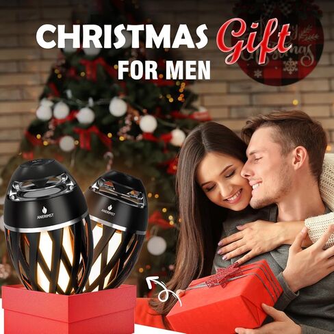 Upgraded Multi-Sync Bluetooth Speakers with Light, Outdoor Speakers Waterproof Auto-Pairing, Unique Gifts for Men, Bluetooth 5.4, 24H Playtime, Loud HD Sound, Cool Gadgets for Home/Patio/Beaches in Kuwait