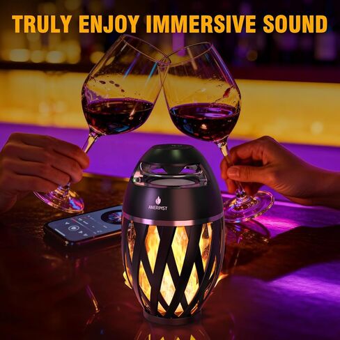 Upgraded Multi-Sync Bluetooth Speakers with Light, Outdoor Speakers Waterproof Auto-Pairing, Unique Gifts for Men, Bluetooth 5.4, 24H Playtime, Loud HD Sound, Cool Gadgets for Home/Patio/Beaches in Kuwait