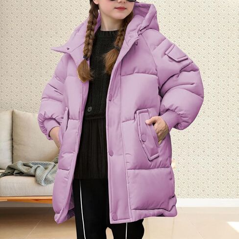 Kids Winter Coat Baby Girls Puffer Jacket Toddler Down Jackets Hooded Warm Cute Long Outerwear Winter Coats for Boys in Saudi Arabia
