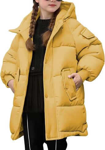 Kids Winter Coat Baby Girls Puffer Jacket Toddler Down Jackets Hooded Warm Cute Long Outerwear Winter Coats for Boys in Saudi Arabia
