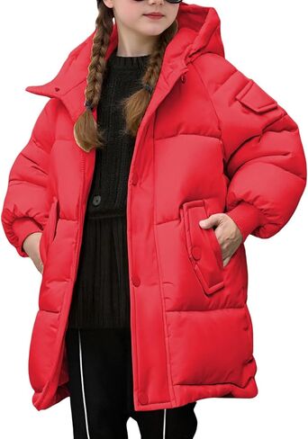 Kids Winter Coat Baby Girls Puffer Jacket Toddler Down Jackets Hooded Warm Cute Long Outerwear Winter Coats for Boys in Saudi Arabia
